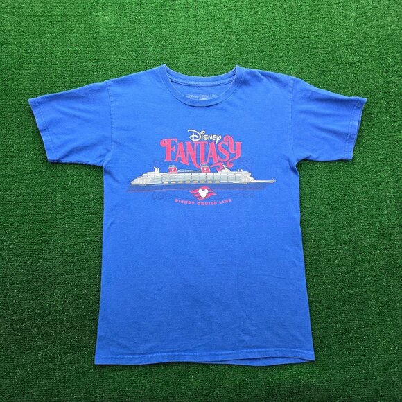 Disney Cruise Line Tshirt Mens Small Blue Short Sleeve Disney Fantasy Vacation‎ - Picture 1 of 7